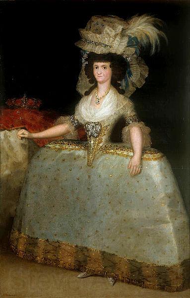 Francisco de Goya Maria Luisa of Parma wearing panniers Norge oil painting art